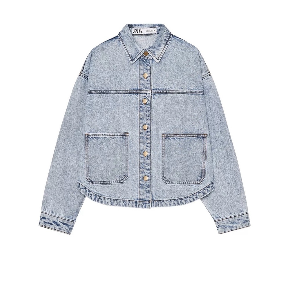 Zara Denim Jacket in Light Blue
